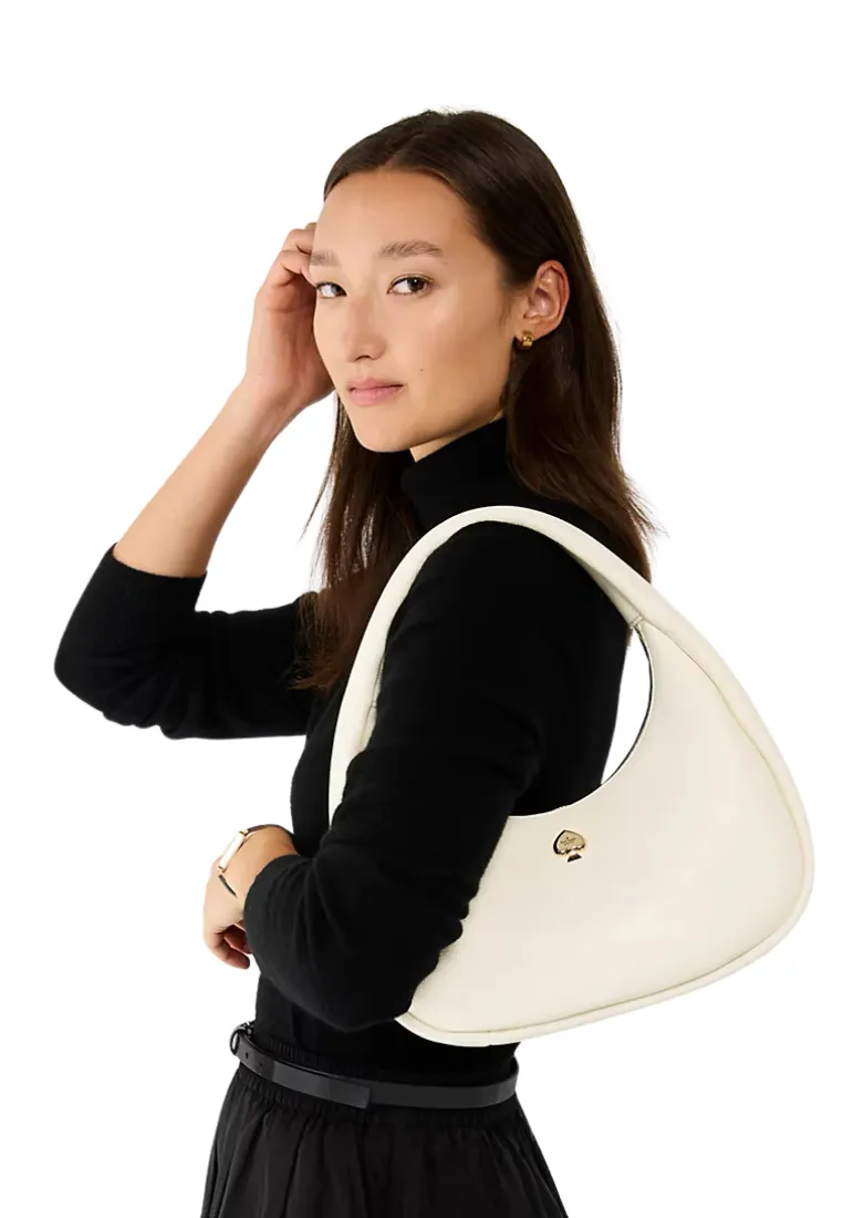 ( PREORDER ) Kate Spade Kayla Crescent Shoulder Bag In Meringue KK054