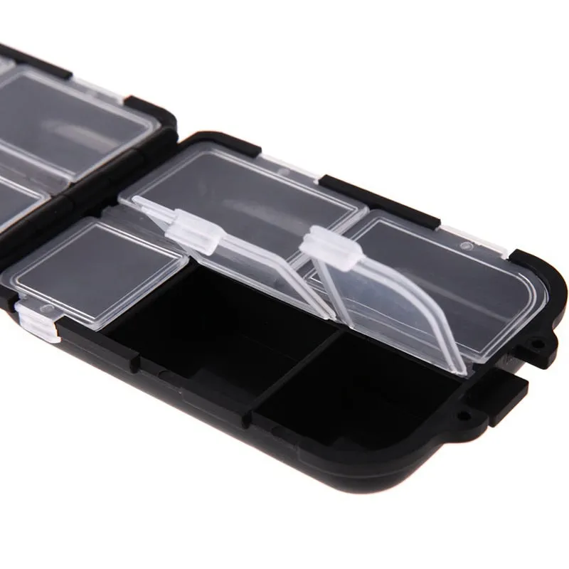 10 Compartments Pouch Storage Box Transparent Fishing Lure Square Fishing Box Spoon Hook Lure Tackle Box Fish Accessory Box