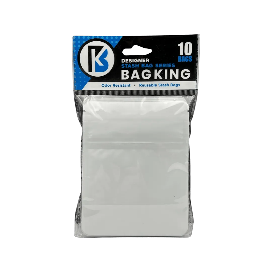 10-Pack Bag King Child-Resistant Opaque Wide Mouth Mylar Bag | 1/8th ounce