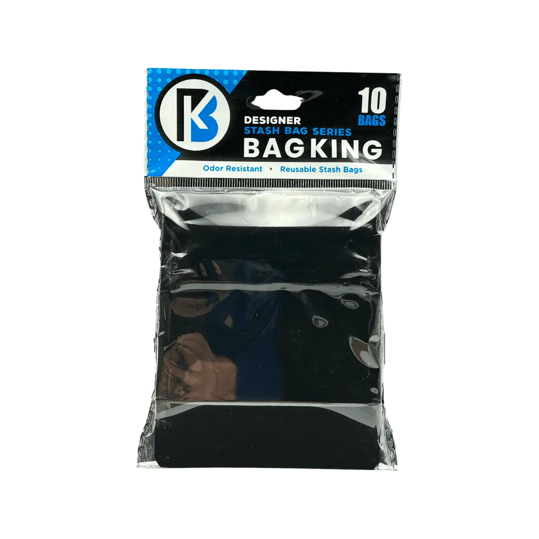 10-Pack Bag King Child-Resistant Opaque Wide Mouth Mylar Bag | 1/8th ounce