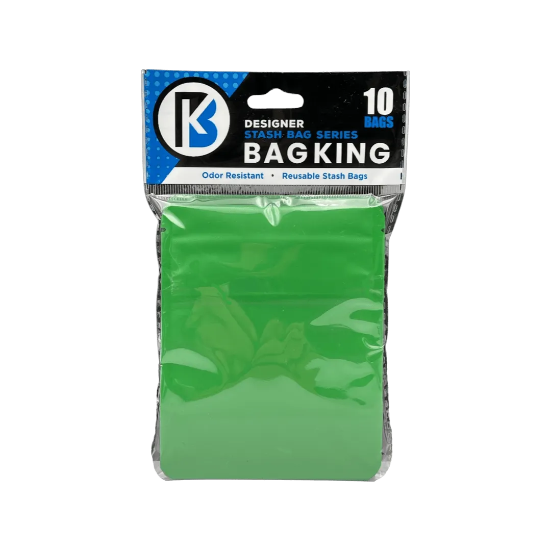 10-Pack Bag King Child-Resistant Opaque Wide Mouth Mylar Bag | 1/8th ounce