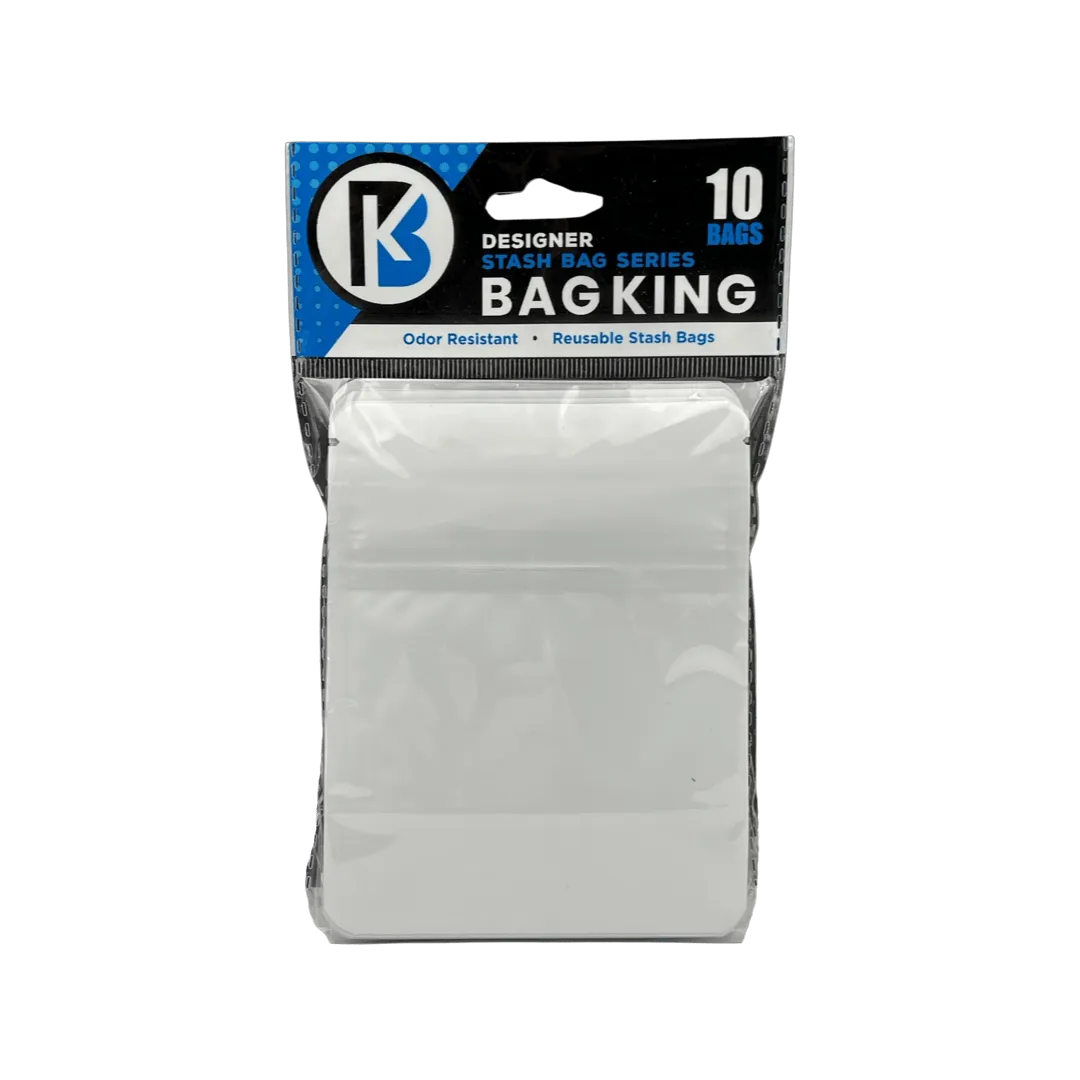 10-Pack Bag King Child-Resistant Opaque Wide Mouth Mylar Bag | 1/8th ounce