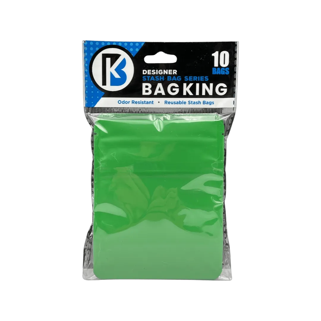 10-Pack Bag King Child-Resistant Opaque Wide Mouth Mylar Bag | 1/8th ounce