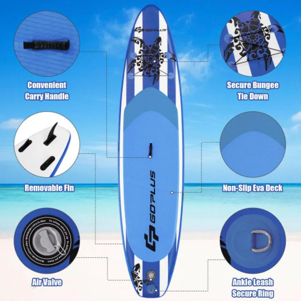 11 Feet Inflatable Adjustable Paddle Board with Carry Bag