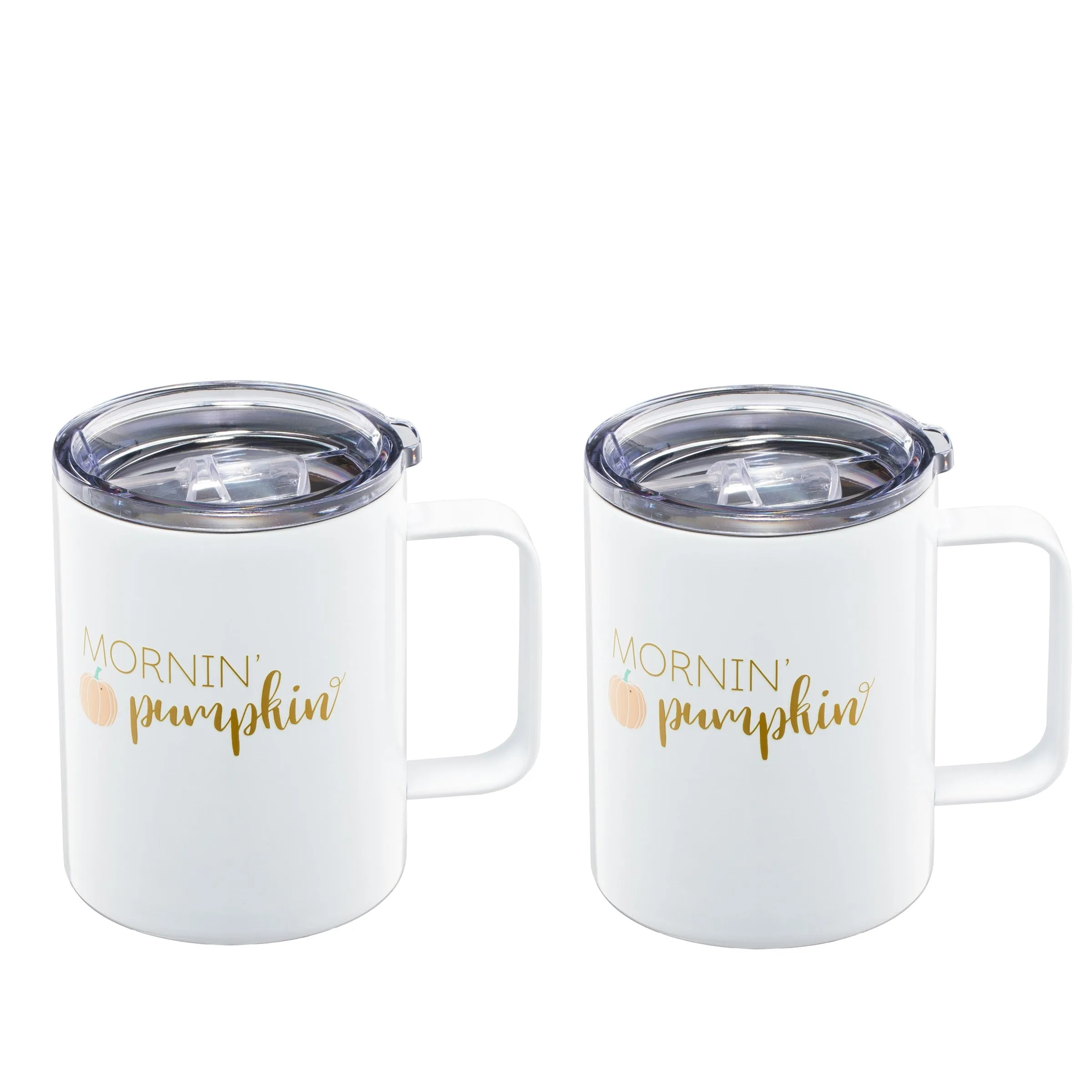 16 Oz Mornin' Pumpkin Coffee Mugs, Set of 2