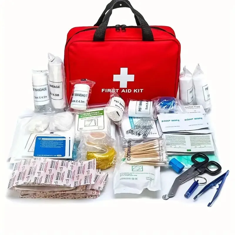 160-Piece Set: Portable Multi-Purpose First Aid Kit - Essential Emergency Supplies