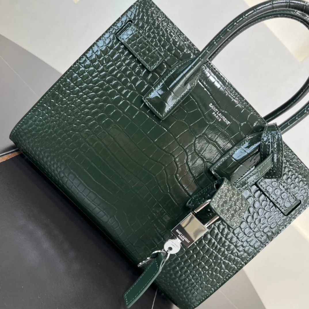 26cm Crocodile Genuine Leather Organ Handbag 421863