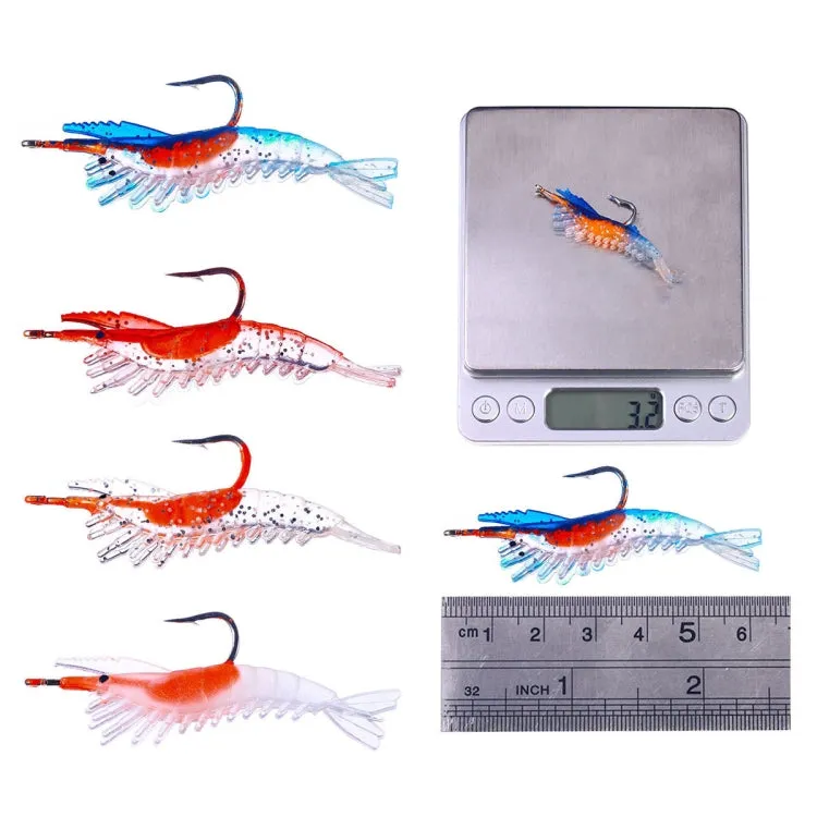 5 PCS / Bag HENGJIA SO077 6cm 3g Lead Wrapped Shrimp Soft Lure Sea Bass Fake Lure(4)