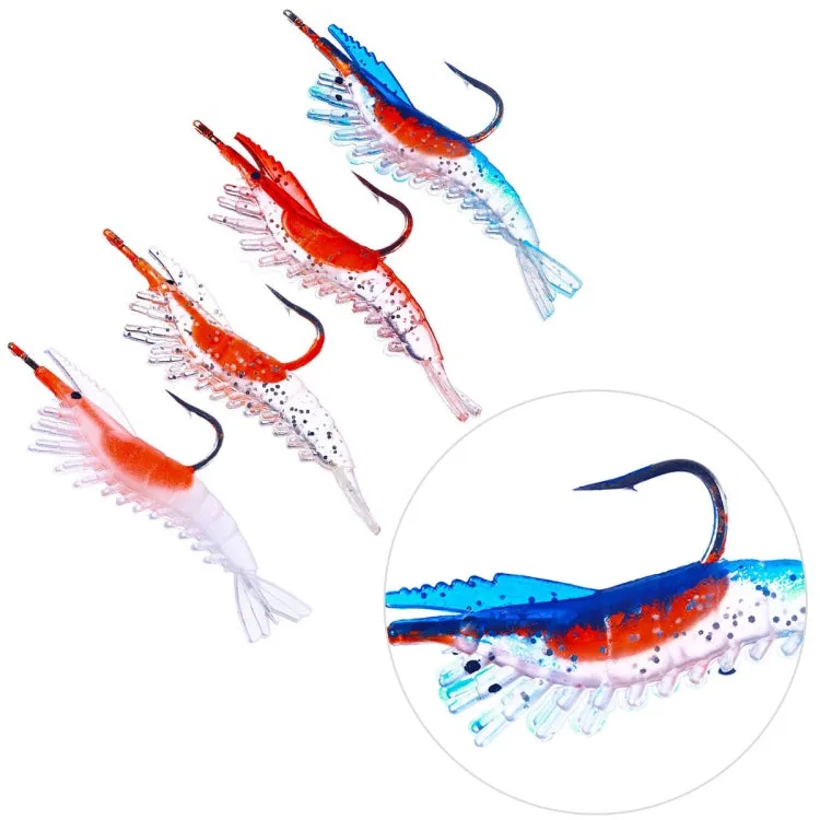 5 PCS / Bag HENGJIA SO077 6cm 3g Lead Wrapped Shrimp Soft Lure Sea Bass Fake Lure(4)