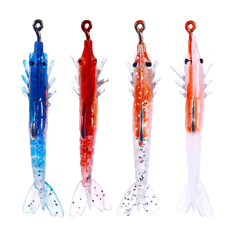 5 PCS / Bag HENGJIA SO077 6cm 3g Lead Wrapped Shrimp Soft Lure Sea Bass Fake Lure(4)