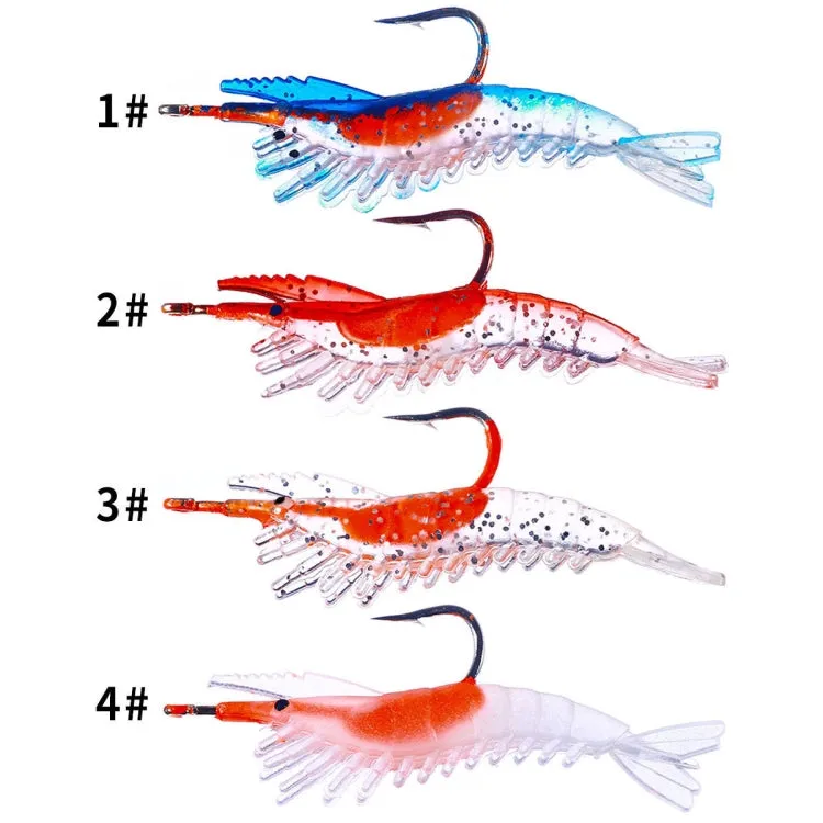 5 PCS / Bag HENGJIA SO077 6cm 3g Lead Wrapped Shrimp Soft Lure Sea Bass Fake Lure(4)