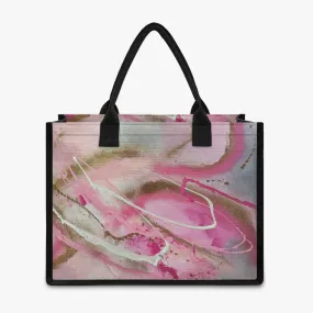 Abstract Pink Reusable Shopping Tote Bag