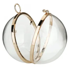 Acrylic Round Ball Shoulder Bag For Women Crossbody With Chain Transparent  Clutch