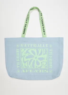 AFENDS Unisex To Grow - Oversized Tote Bag - Powder Blue