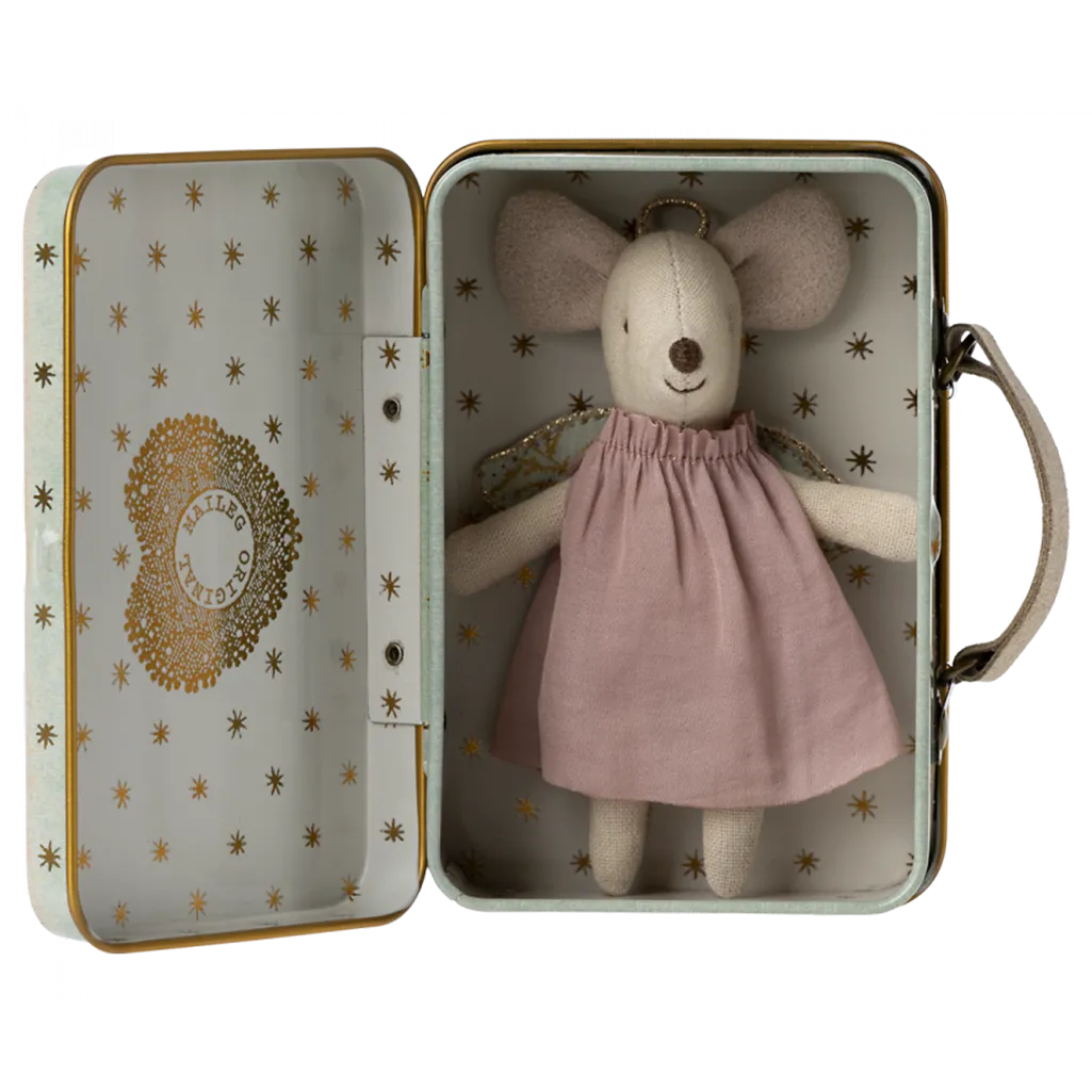 Angel Mouse in Suitcase