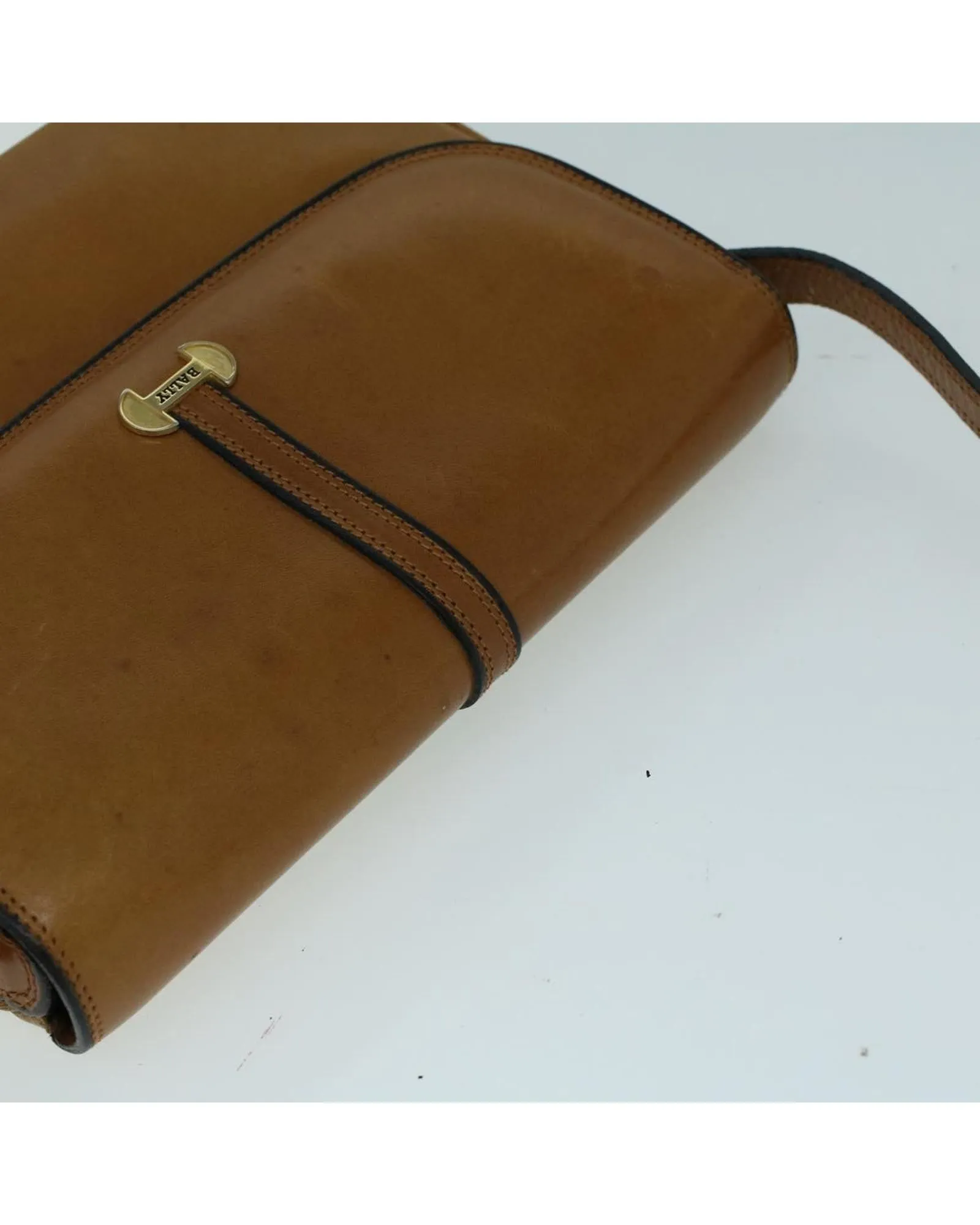 BALLY Brown Leather Shoulder Bag