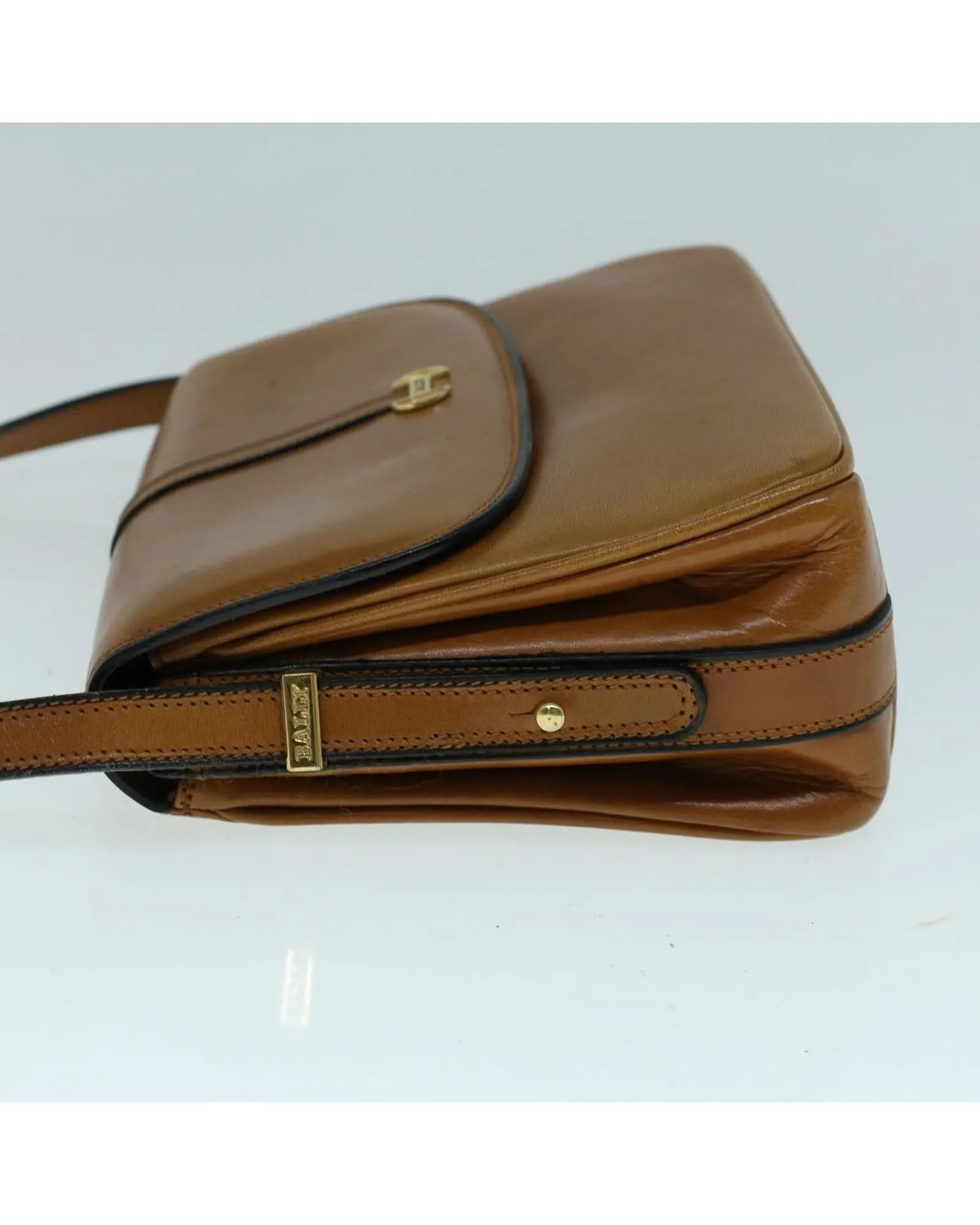 BALLY Brown Leather Shoulder Bag