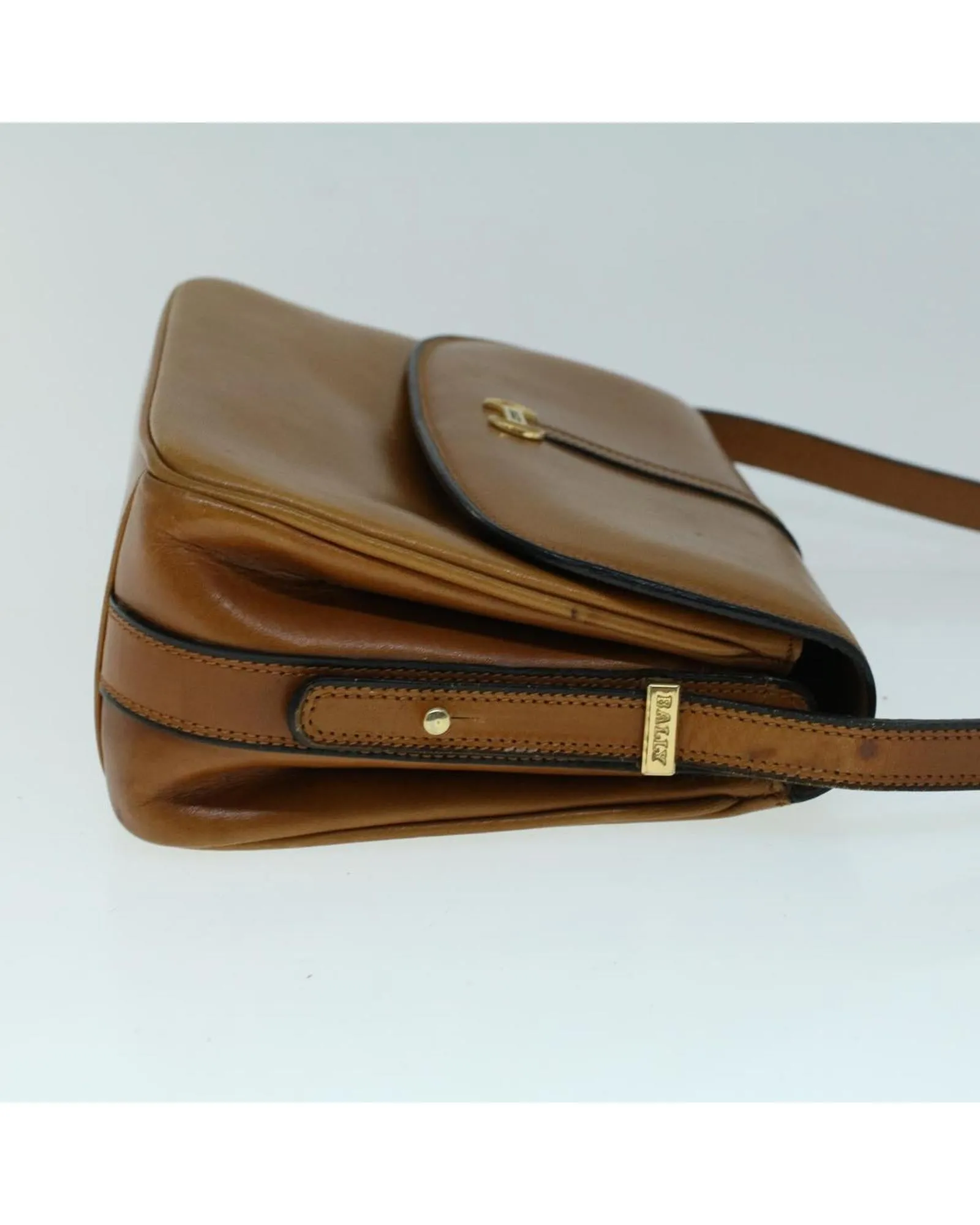 BALLY Brown Leather Shoulder Bag