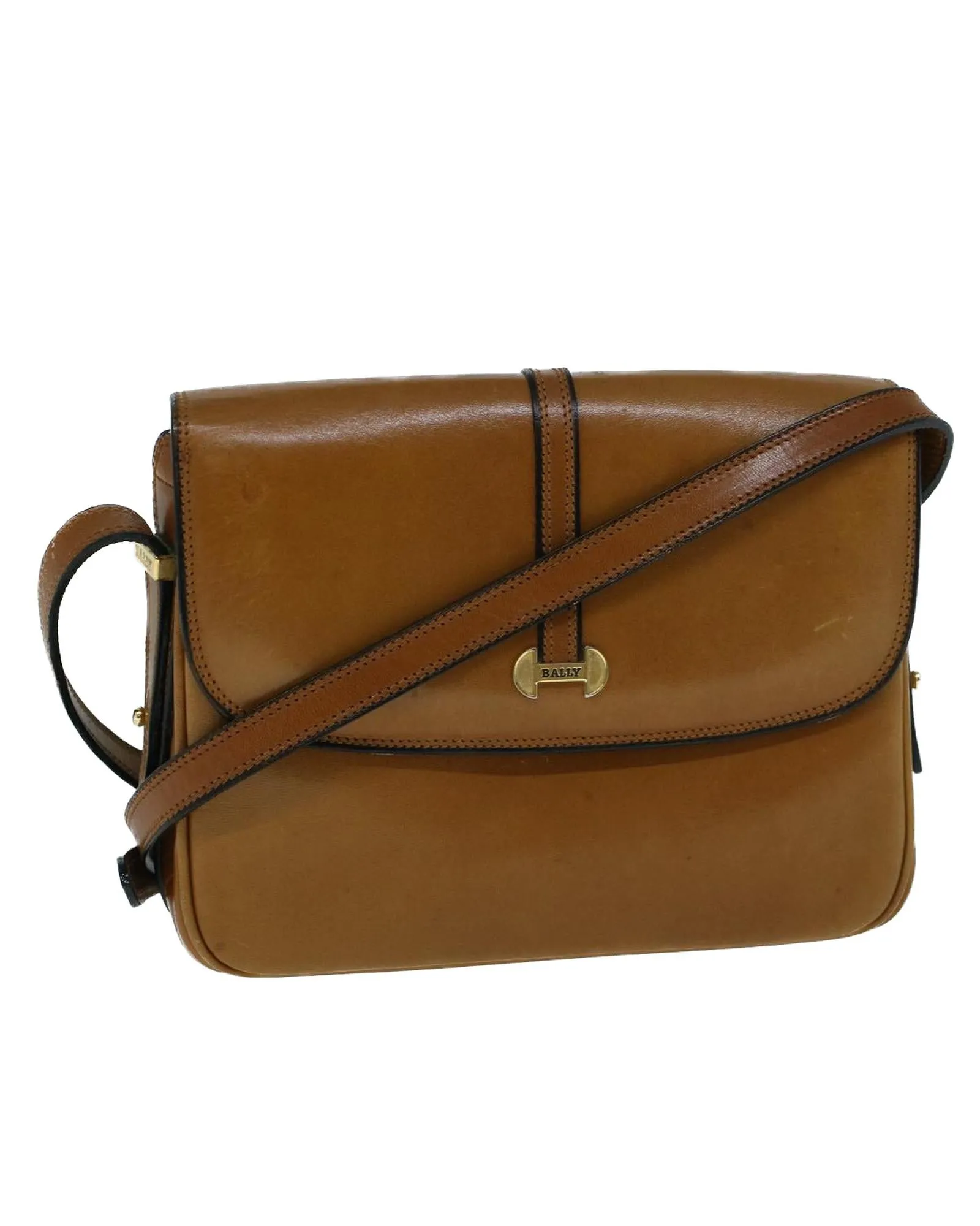 BALLY Brown Leather Shoulder Bag