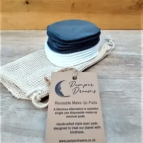 Bamboo Cotton & Bamboo Charcoal Reusable Make Up Removal Pads