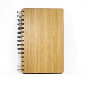 Bamboo Notebook with Recycled Paper and Metal Coil