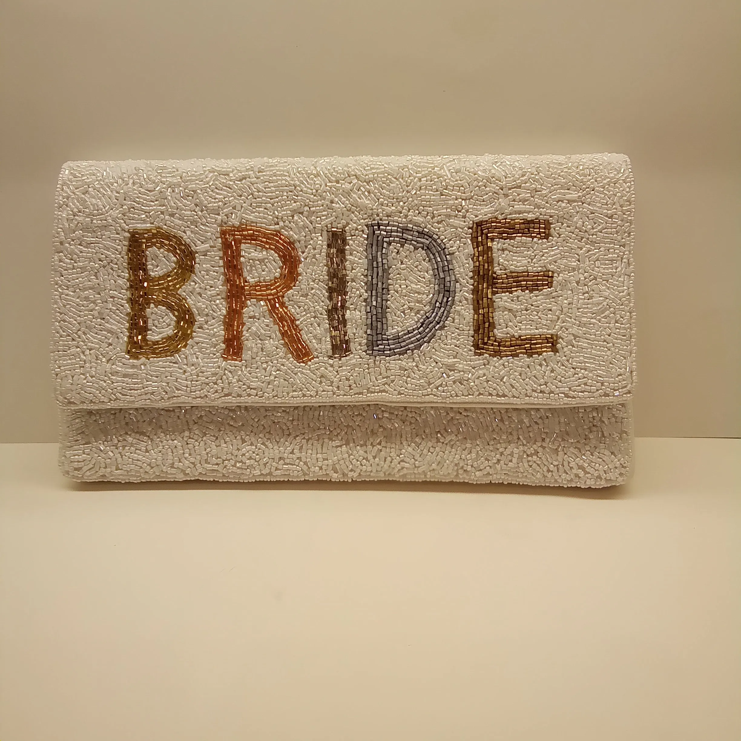 Beaded BRIDE Clutch Handbag