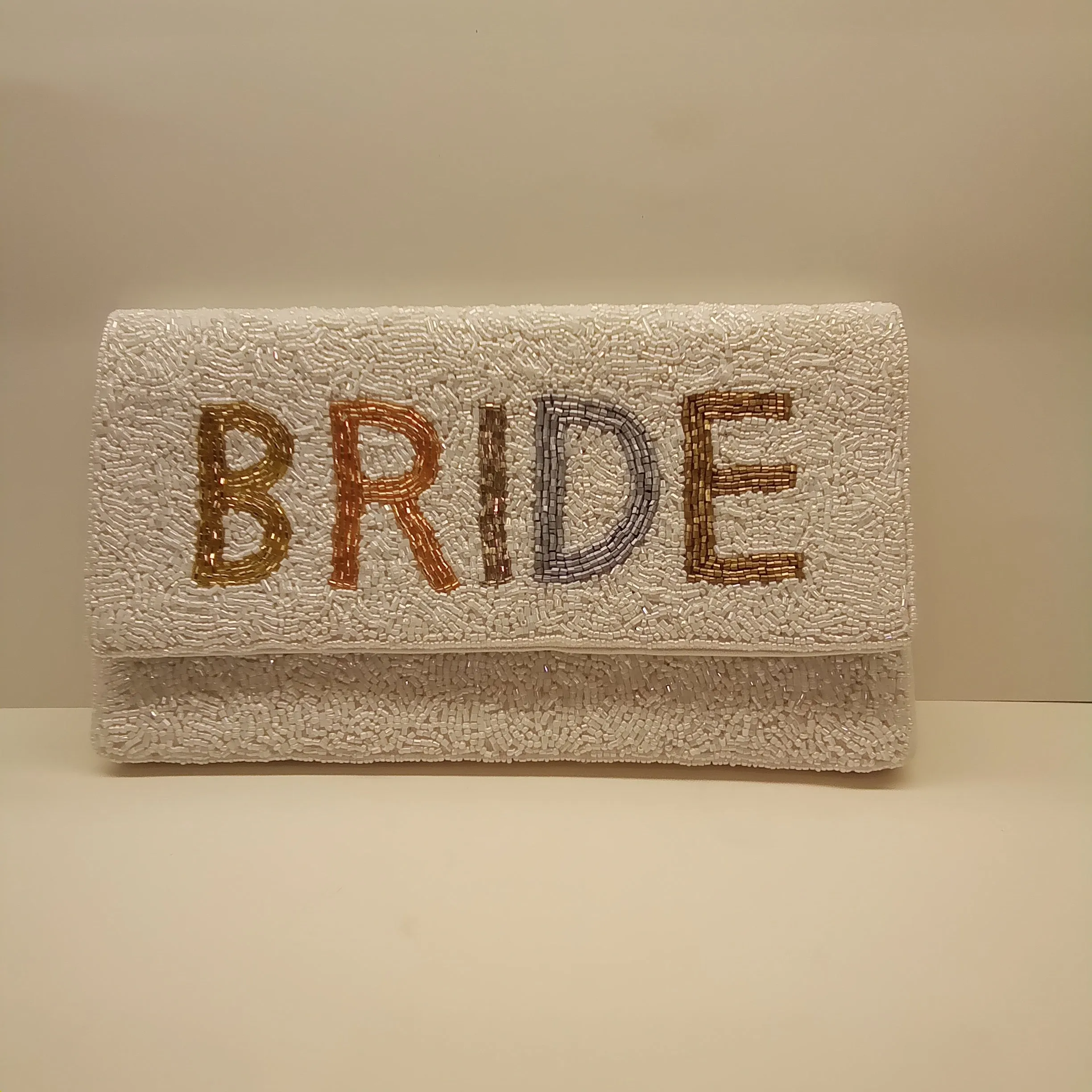 Beaded BRIDE Clutch Handbag