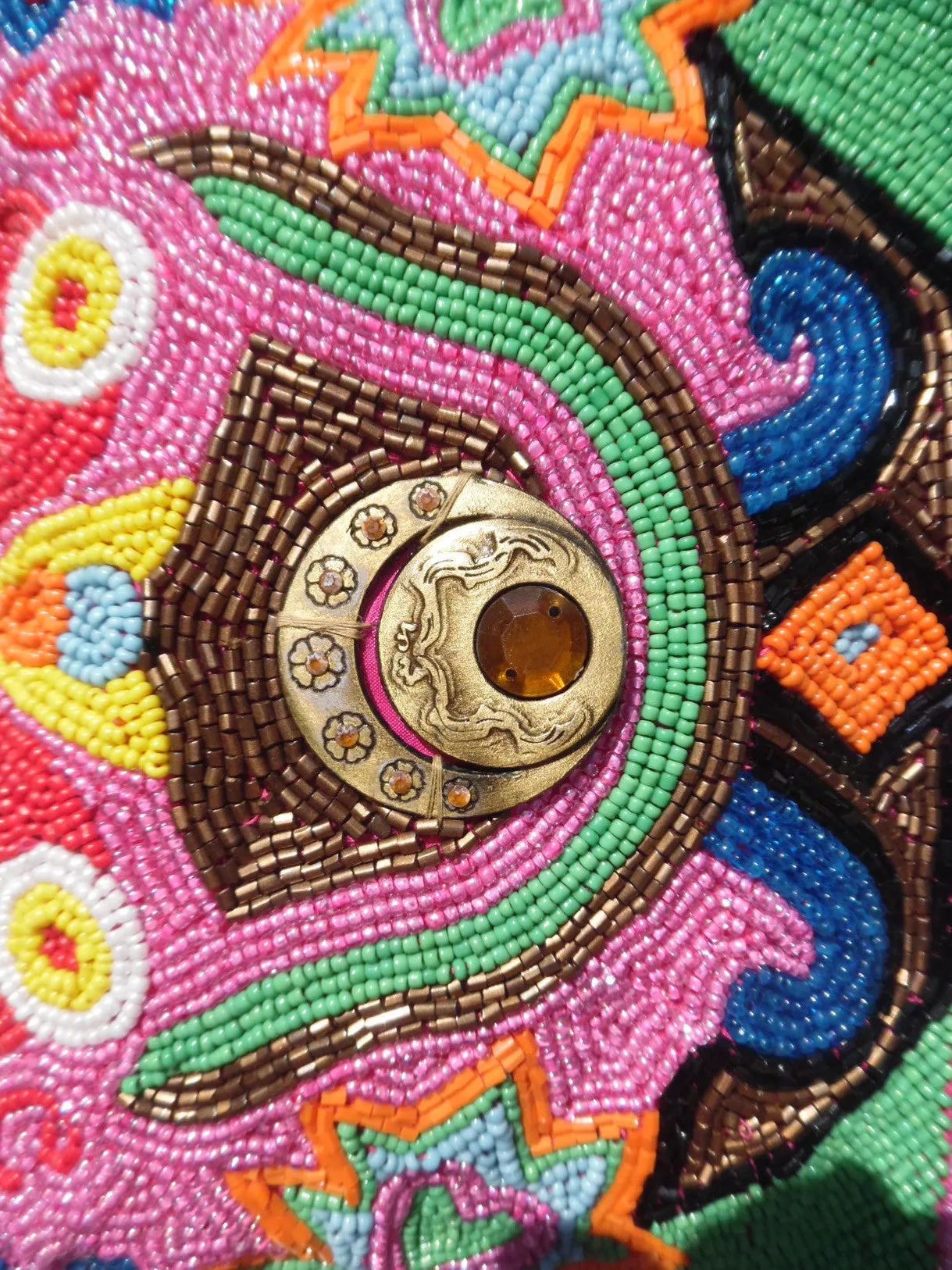 Beaded Evening Bag Groovy Evil Eye