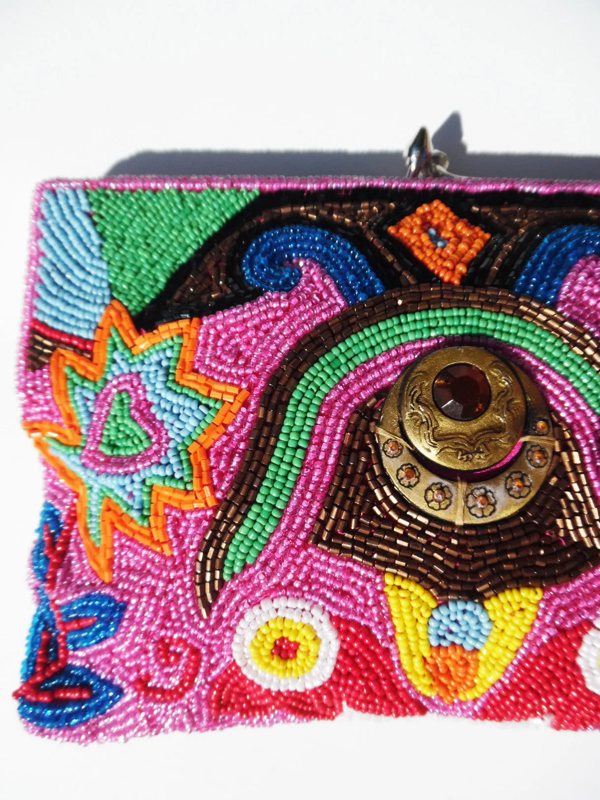 Beaded Evening Bag Groovy Evil Eye