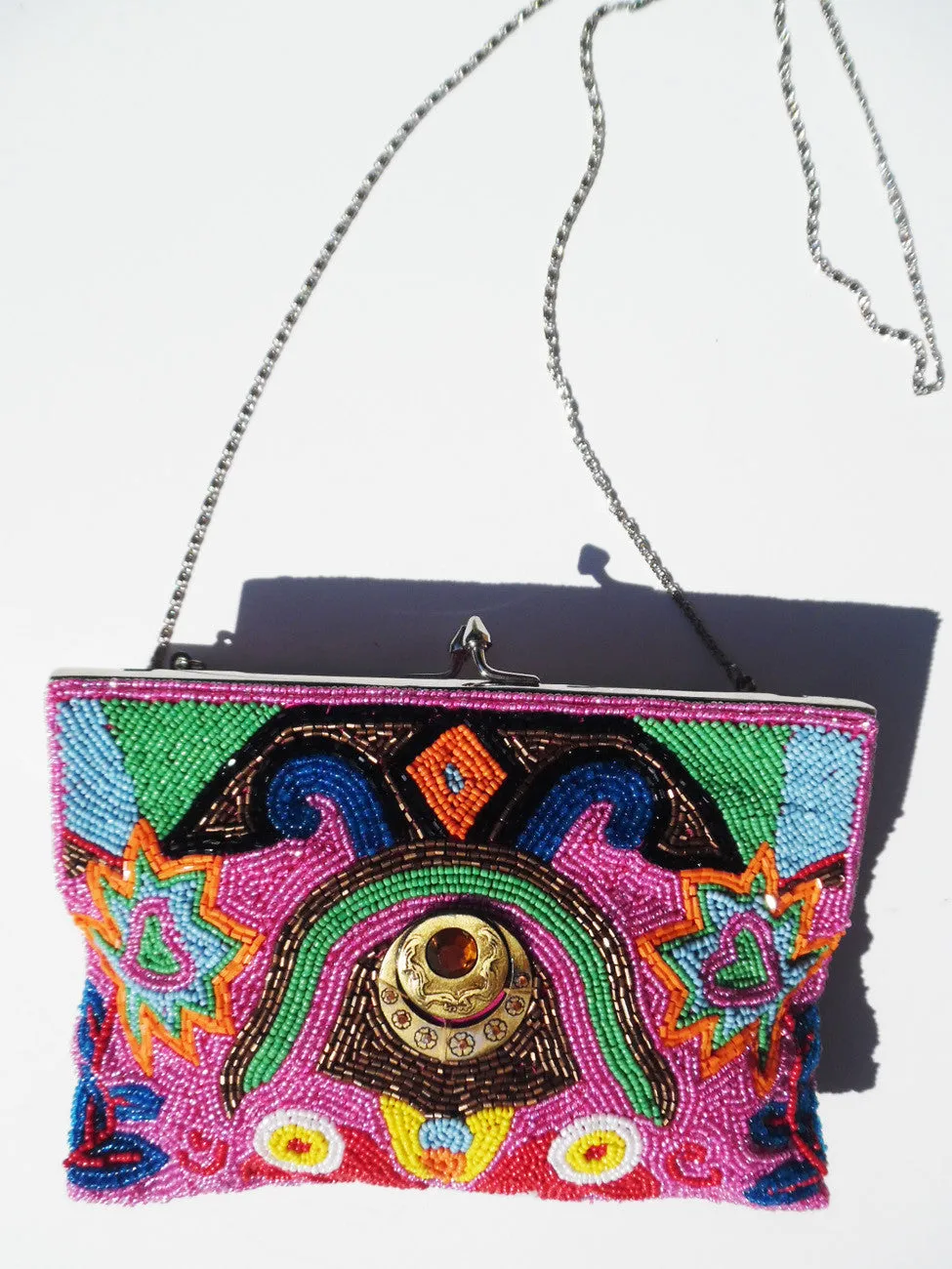 Beaded Evening Bag Groovy Evil Eye