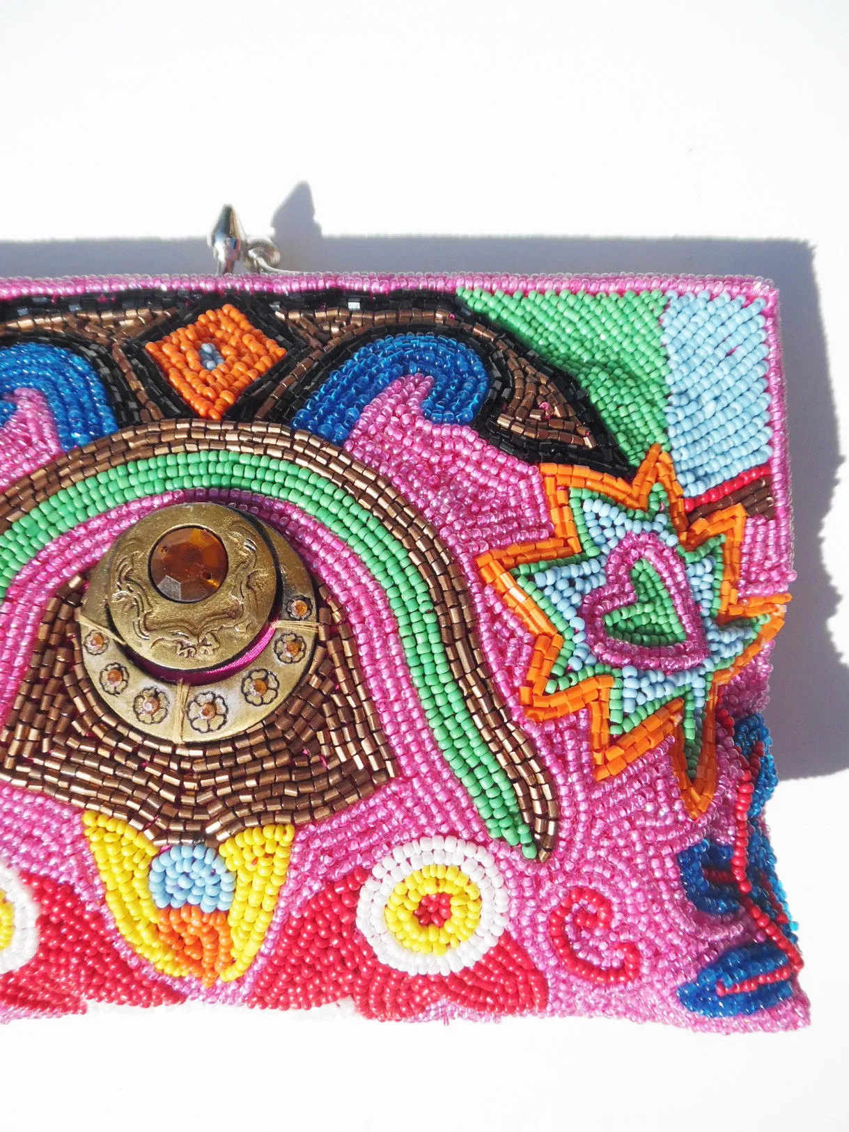 Beaded Evening Bag Groovy Evil Eye