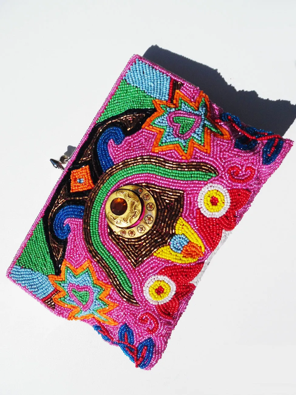 Beaded Evening Bag Groovy Evil Eye