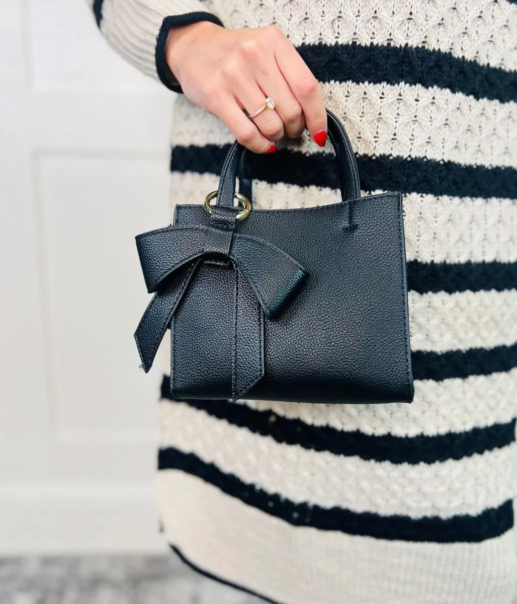 Black Bow Detail Mini Bag