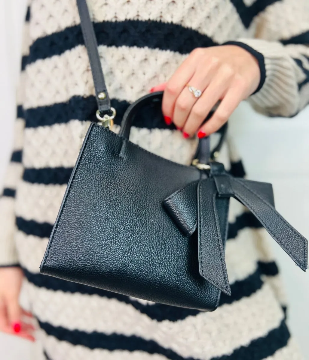 Black Bow Detail Mini Bag