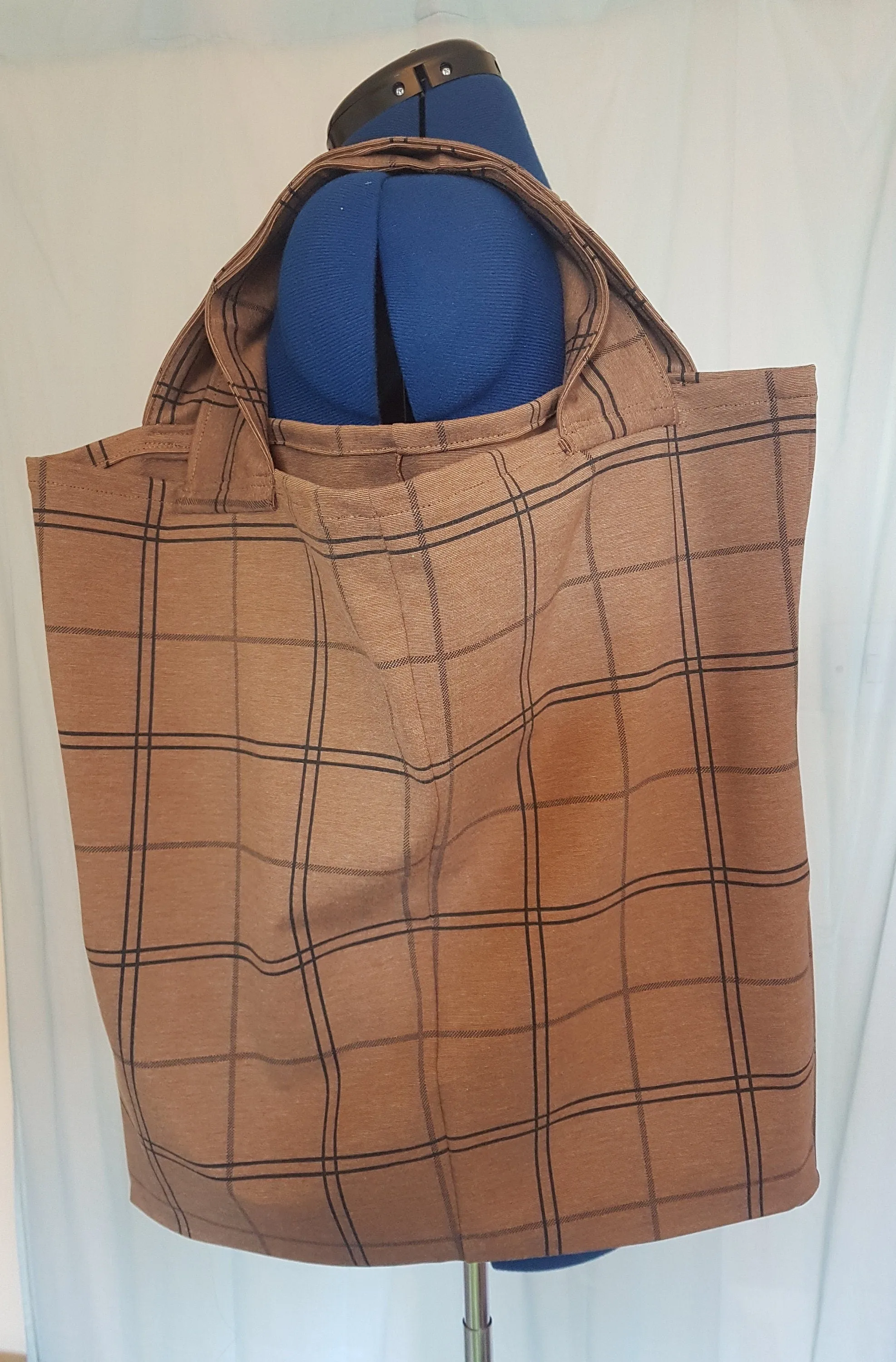 Black Brown Check Shoulder Bag