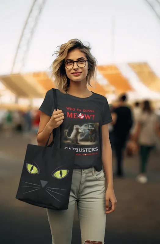 Black Cat's Eyes Tote Shopping Bag