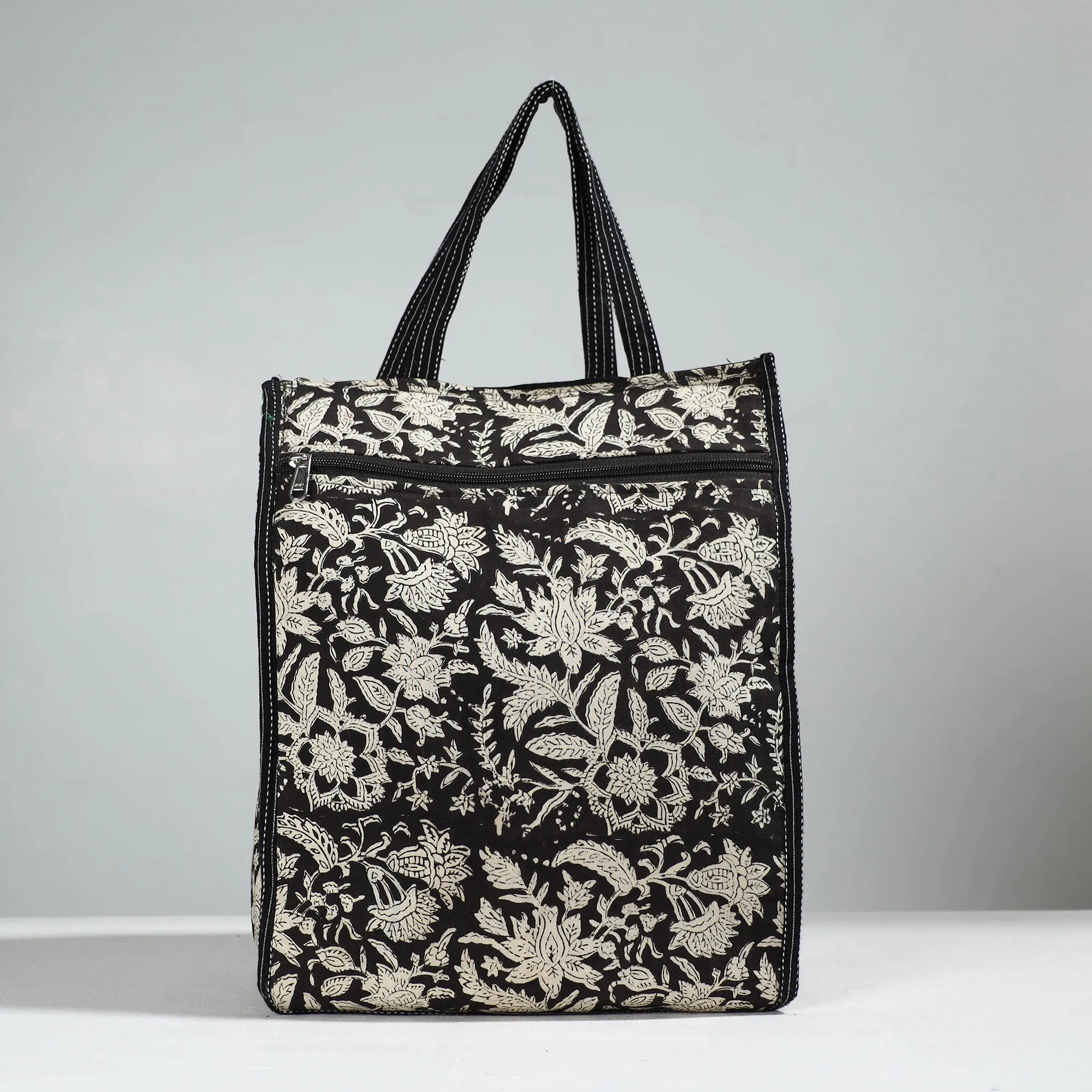 Black - Handcrafted Cotton Shopping Bag 10