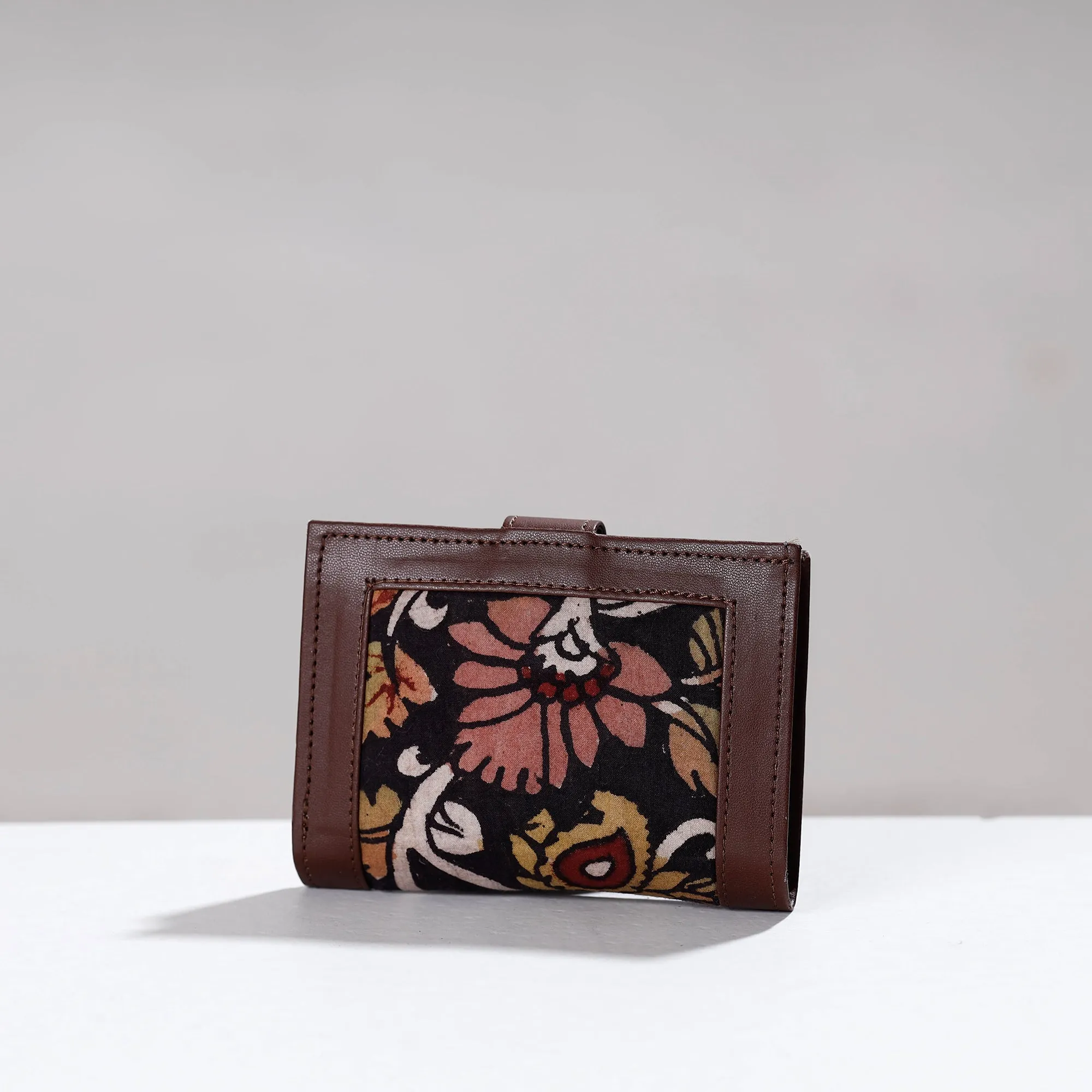 Black - Handpainted Kalamkari Cotton Wallet