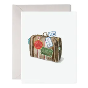 Bon Voyage Suitcase Greeting Card