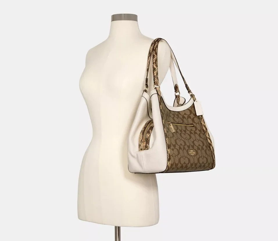 Brand New Coach Kristy Shoulder Bag In Colorblock Signature Canvas