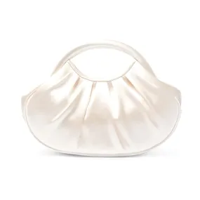 Bren Evening Bag in Ivory Satin