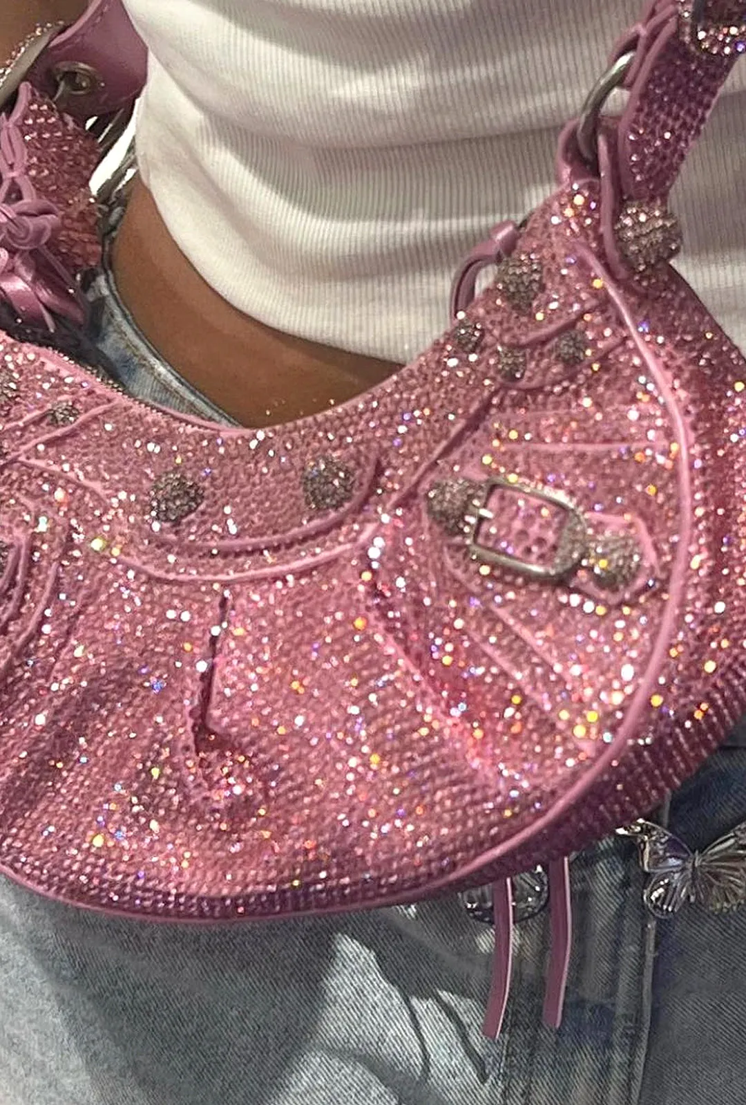 BRICKELL - RHINESTONE STUD HOBO BAG