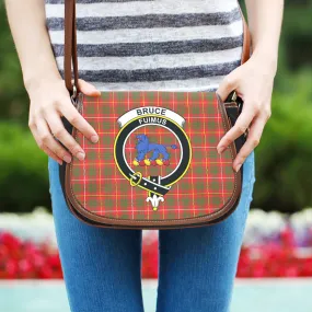 Bruce Modern Tartan Saddle Bag with Family Crest