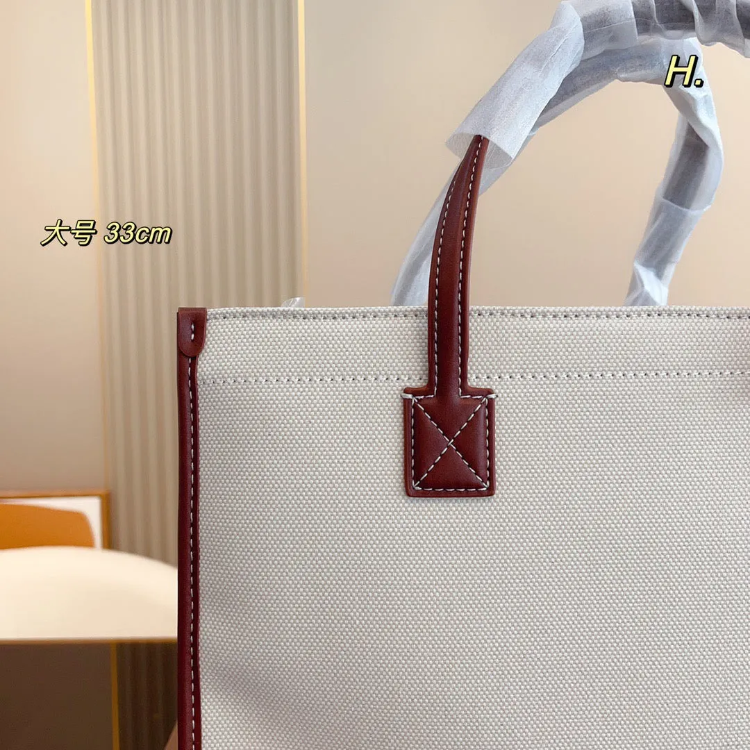 BUR105 Two-tone Canvas and Leather Mini/Small Freya Tote