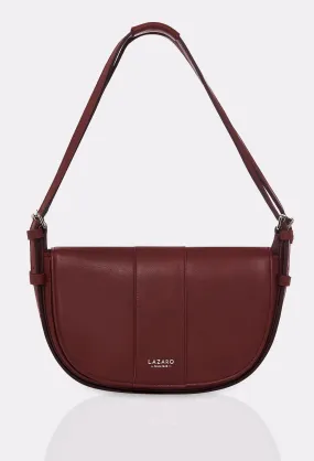 Burgundy Leather Shoulder Bag Montana