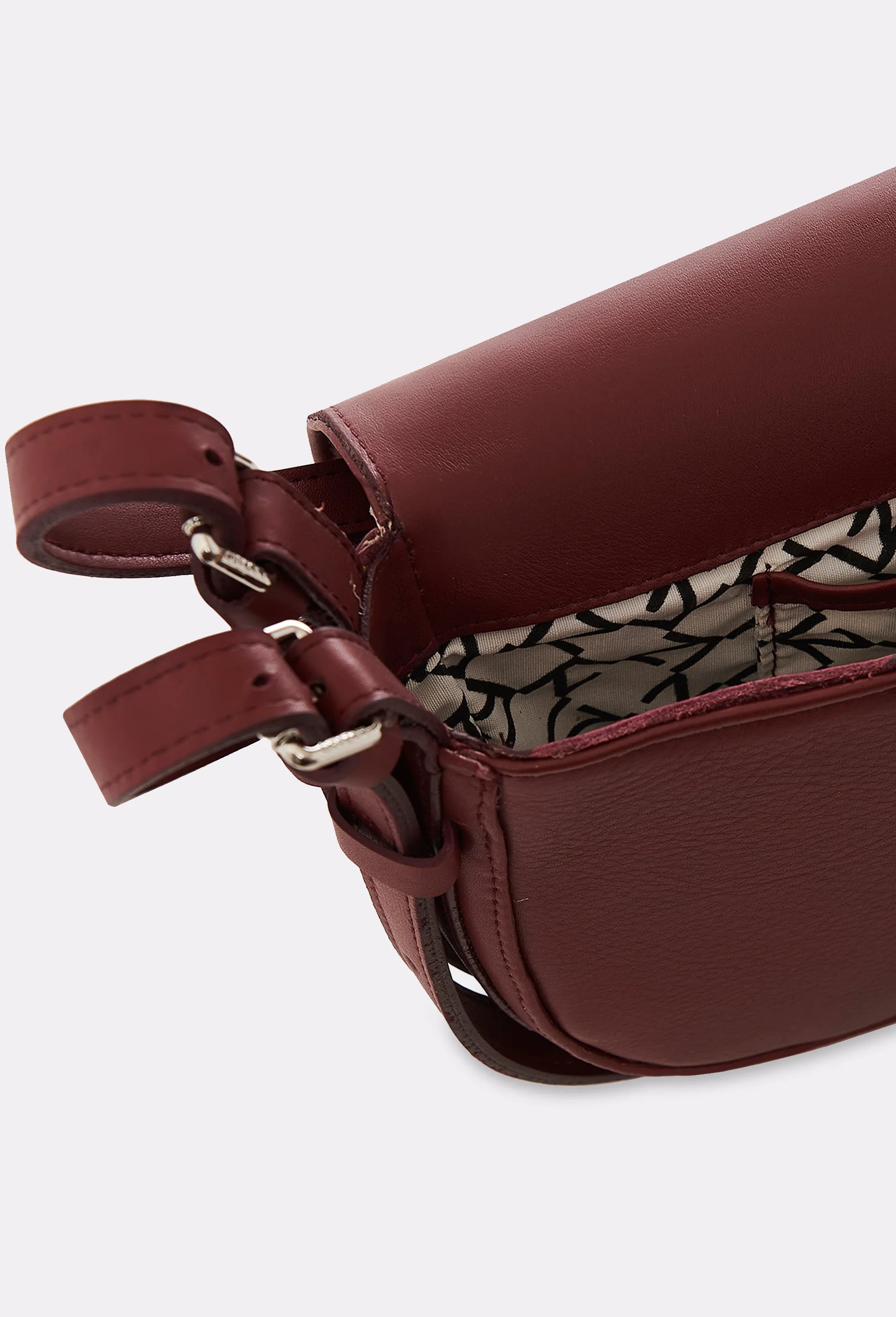 Burgundy Leather Shoulder Bag Montana