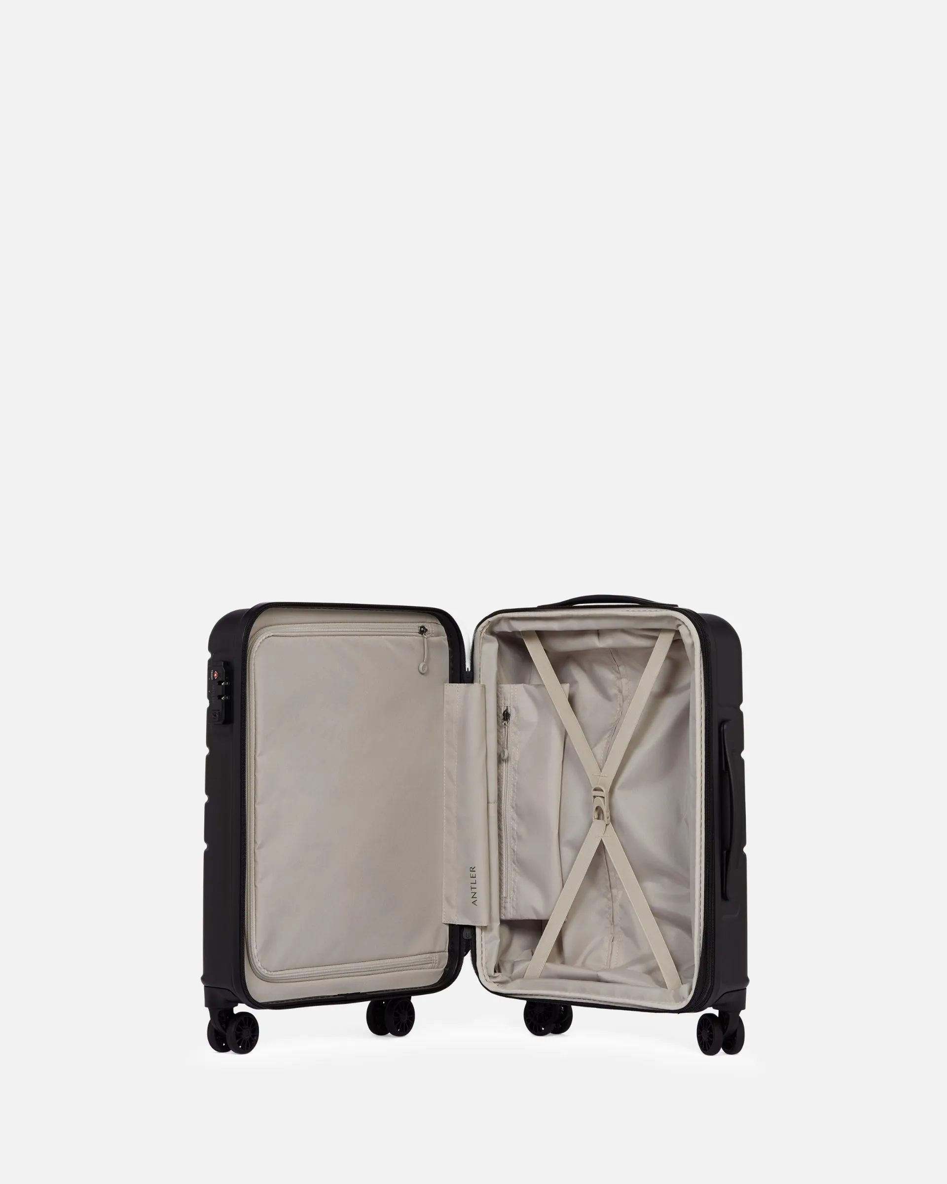 Cabin Suitcase in Black - Logo