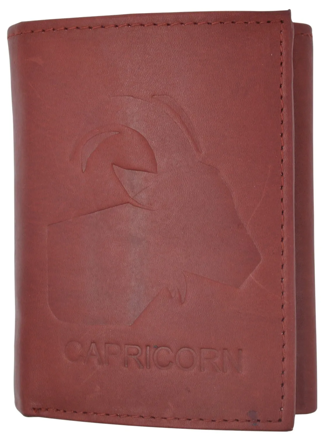 Capricorn Zodiac Sign Bifold Trifold Genuine Leather Men's Wallets