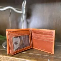 Cognac Leather Bifold Wallet