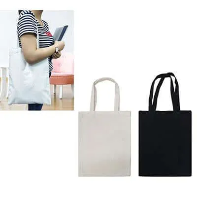 Cotton Canvas Bag with White Handle